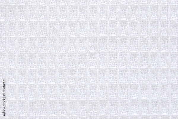 Obraz White cotton waffle fabric texture as background