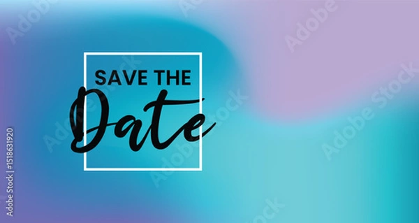 Obraz Save the date banner. Can be used for business, marketing and advertising. logo graphic design of event summit made for Technology and upcoming events.	