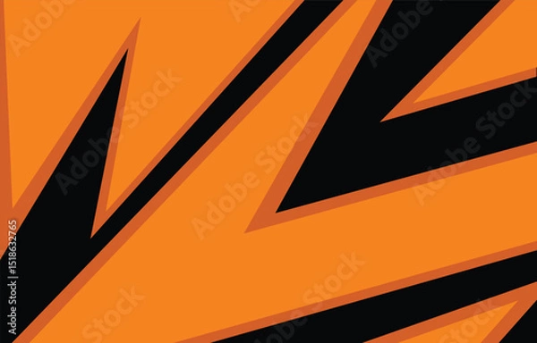 Obraz Abstract background with orange yellow various sharp, zigzag and lightning pattern