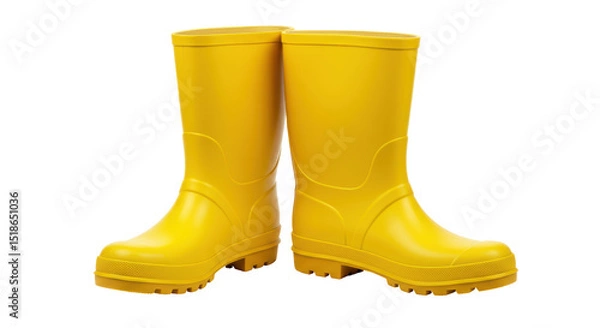 Obraz Isolated Yellow Boots