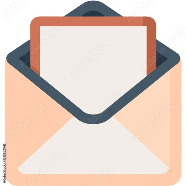 Fototapeta Email Icon: Illustrative representation of a message, announcement, or communication service
