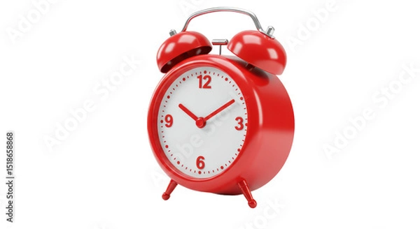Obraz Isolated Red Alarm Clock