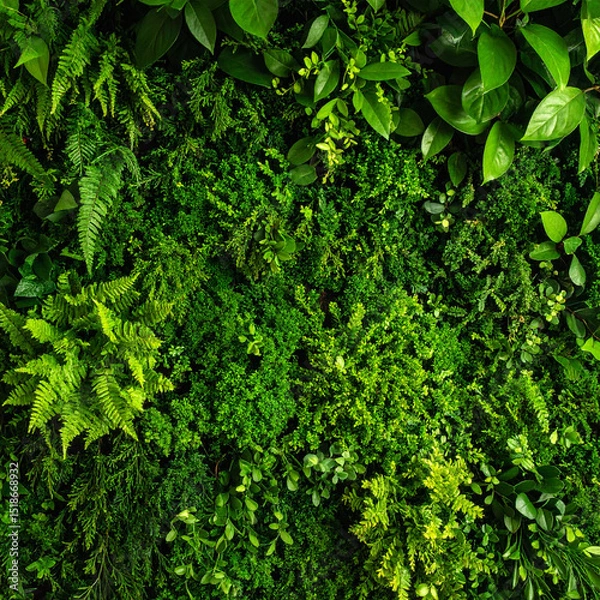 Obraz Grenn background from wall plant for graphic composition