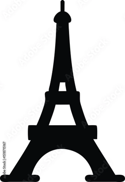 Obraz eiffel tower silhouette
