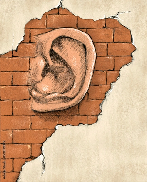 Obraz Walls have ears