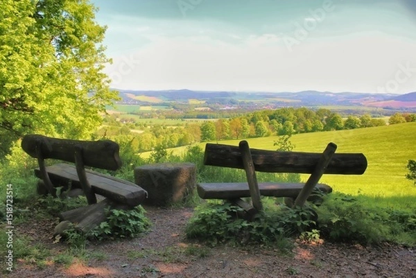 Obraz Rastplatz mit Fernsicht