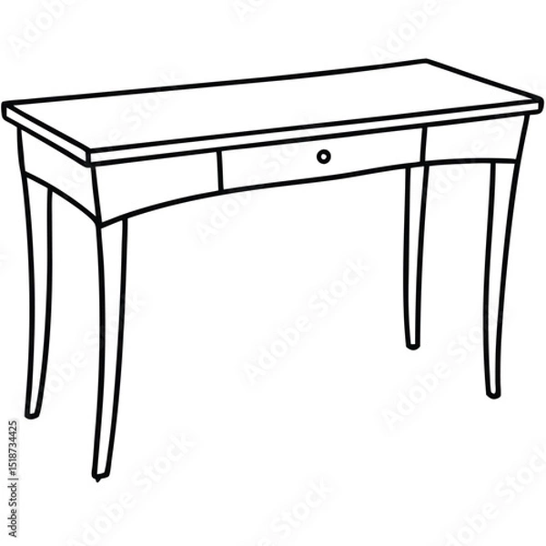 Obraz Illustration of a console table isolated on transparent background