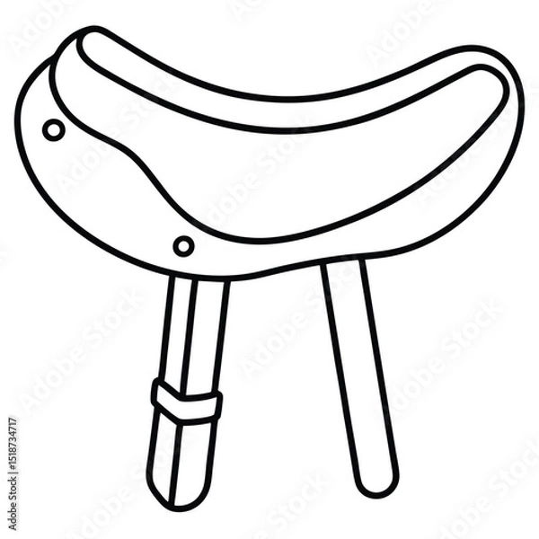 Obraz Illustration of a simple stool isolated on transparent background