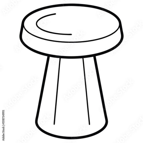 Obraz Illustration of a simple stool isolated on transparent background