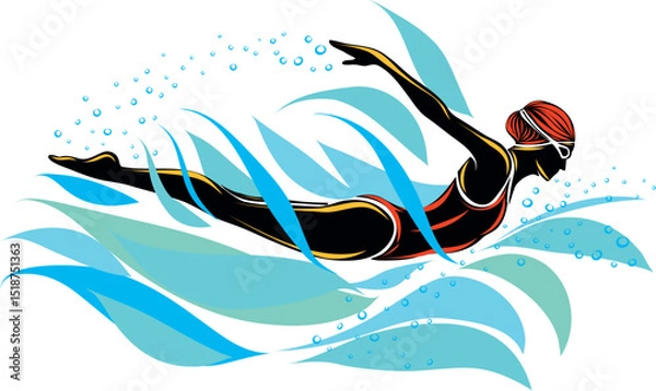 Obraz Natacion sketch 003
