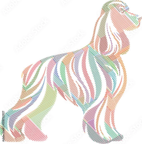 Obraz Full Body American Cocker Spaniel Scribble Style Illustration
