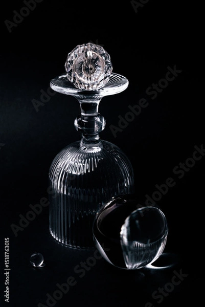 Obraz Elegant Glassworks Illuminated in Captivating Light
