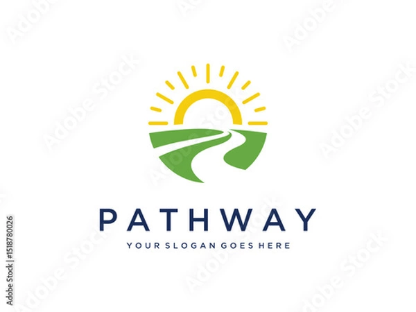 Obraz abstract pathway with sunrise