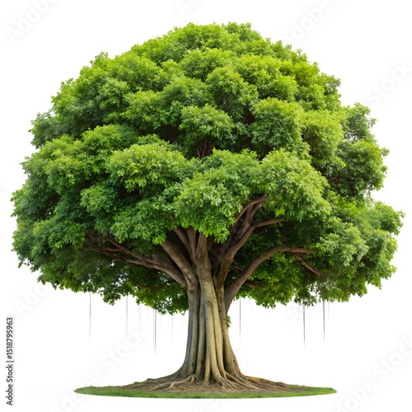 Obraz Banyan tree isolated on white background