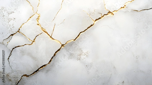Fototapeta diseño de una piedra hermosa de marmol con grietas color dorado con espacio de copia para plantilla de diseño elementos abstractos 