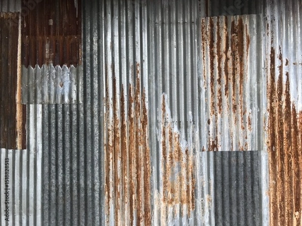 Obraz old rustic corrugated aluminum 