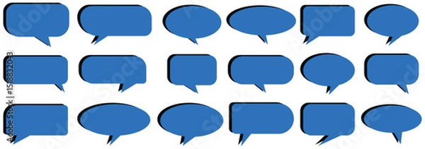 Fototapeta Speech bubble collection. Set of speech bubble. Speech bubble comic. Cartoon vector illustration.