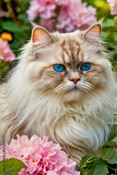 Obraz Curious Cat Exploring Garden