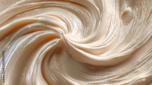 Fototapeta Smooth, Creamy Whipped Buttercream Texture Close-Up: A Delicious Dessert Topping and Baking Essential - Culinary Arts Focused Food Photography