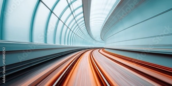 Fototapeta Hypermodern Transit Velocity AI-Powered Transportation Design Visualizing Next-Gen Infrastructure with Immersive Motion Dynamics and Sustainable Urban Mobility Solutions