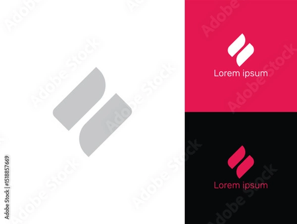 Fototapeta Abstract Modern Rectangles Logo Vector