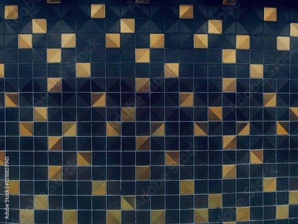 Obraz blue mosaic tiles
