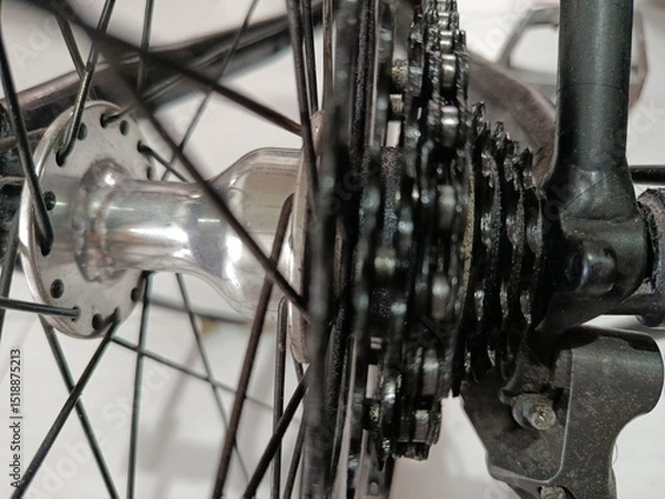 Obraz close up of a bicycle wheel