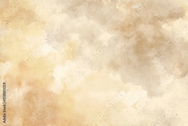 Obraz Beige watercolor wash texture background design (2). High quality