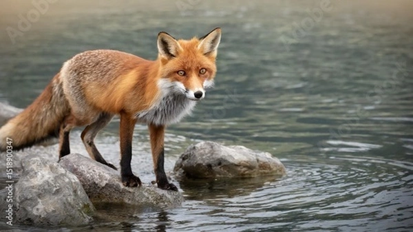 Obraz red fox in the wild