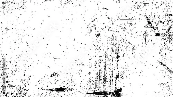 Obraz Grain noise particles. Rusted white effect. Grunge design elements. Grunge background black and white. Cracks, chips, scratches, dust texture.