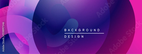 Obraz Abstract purple background. Fluid shapes overlap, creating dynamic visual effect. Modern design elements present.
