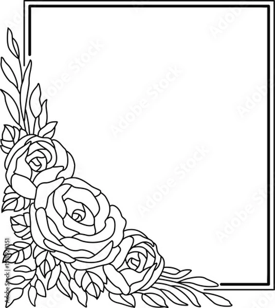 Fototapeta Floral Frame Vector