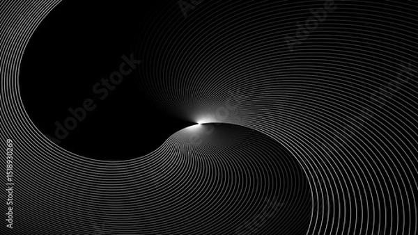Obraz Rainbow colorful swirl line movement illustration. colorful pattern wavy line motion background. Artistic geometric line with colorful gradient background. 4k illustration. 
