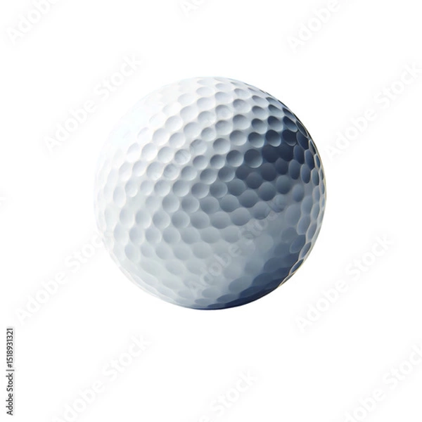 Fototapeta Closeup of golf ball isolated on transparent background isolated on white background