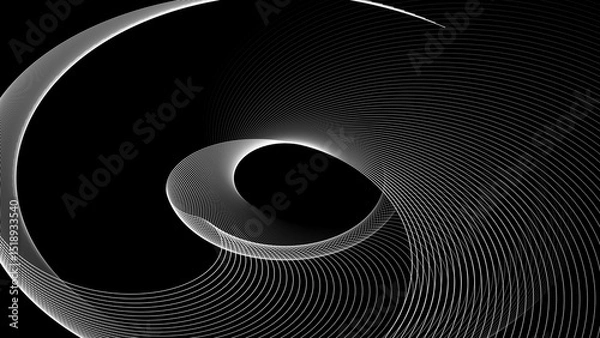 Obraz Rainbow colorful swirl line movement illustration. colorful pattern wavy line motion background. Artistic geometric line with colorful gradient background. 4k illustration. 
