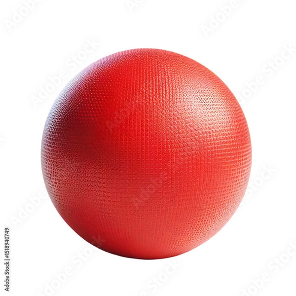 Fototapeta Red dodgeball isolated on transparent background isolated on white background