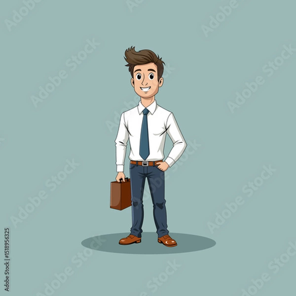 Fototapeta man wearing neat clothes ready to go to the office