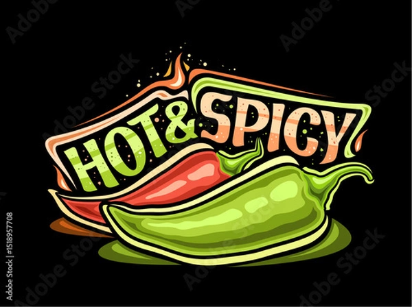 Obraz Vector logo for Hot and Spicy