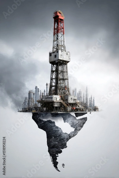 Obraz World oil, composite image