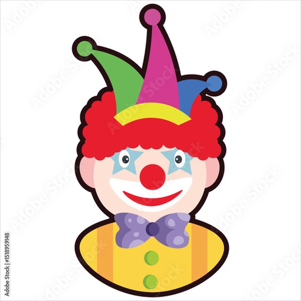 Obraz Colored Clown Cartoon Illustration