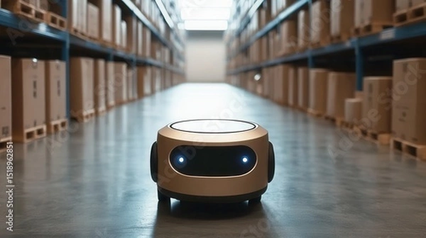 Obraz Autonomous Robot in Warehouse Automated Logistics