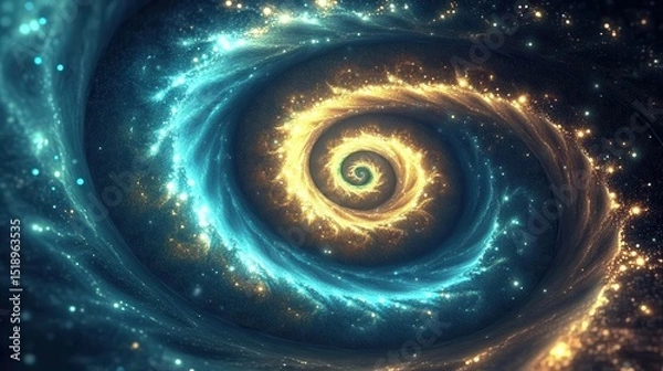 Obraz Celestial Spiral Cosmic Swirl of Light and Stardust