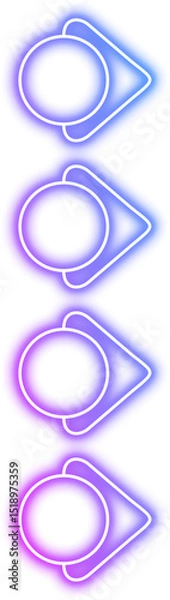 Obraz Neon Bullet Point