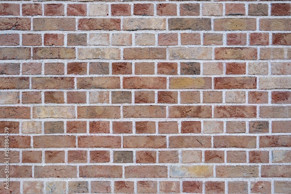 Fototapeta Background from a wall made of brown clinker bricks
