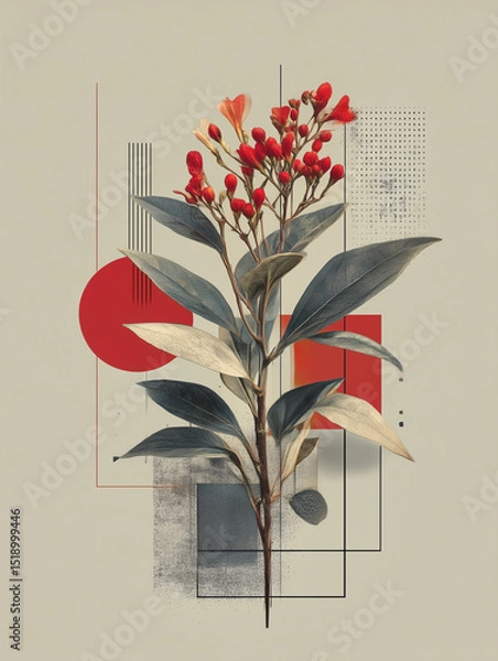 Fototapeta Print Collection:"Flora Line