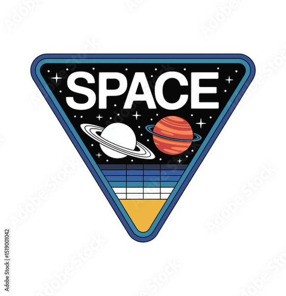 Fototapeta Set of space and astronaut , patches, emblems, badges and labels.