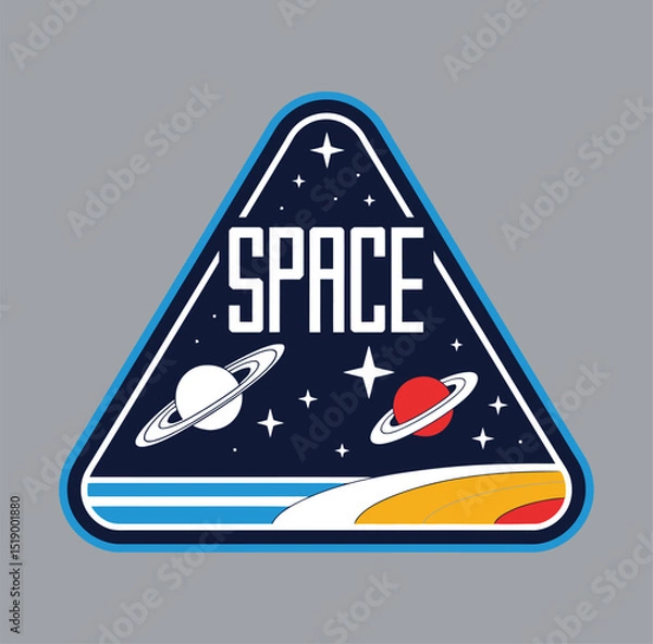 Fototapeta Set of space and astronaut , patches, emblems, badges and labels.