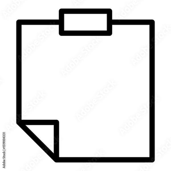 Obraz Sticky note icon. Vector line icon