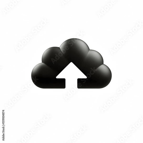 Fototapeta A modern cloud icon designed for digital applications and technology interfaces.