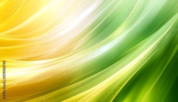 Obraz Abstract green and yellow wave background